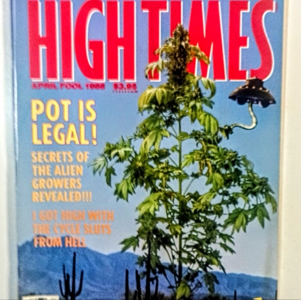 Vintage High Times Magazine April 1988 Pot Is Legal Alien Growers Free Shipping